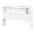 South Shore Full Fusion Bookcase Headboard Pure WhiteSkyline Furniture: Laminated Particle Board, 5 Year Warranty