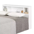 Tête de lit bibliothèque Full Fusion South Shore Blanc PurSkyline Furniture : Panneau de particules stratifié, Garantie de 5 ans