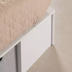 Lit plateforme de rangement flexible South Shore King avec paniers blanc pur