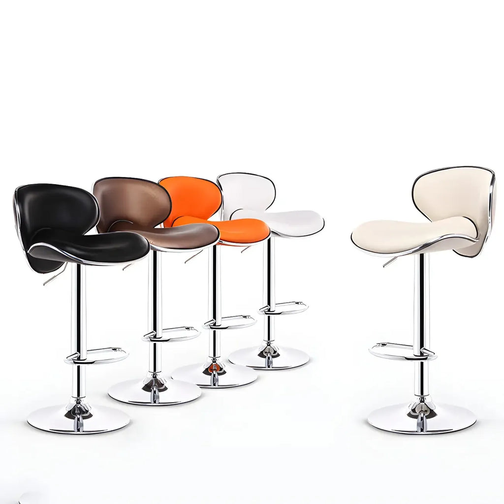 Tabourets de bar pivotants à 360° en similicuir, avec siège baquet réglable en hauteur