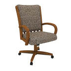 Chaise de salle à manger Chromcraft Darell Caster finition châtaigne