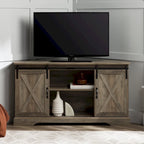 Meuble TV d'angle Middlebrook avec porte de grange coulissante de 52 pouces