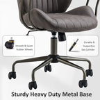 Chaise de Bureau Ergonomique en Tissu Suédé OVIOS avec Support Lombaire