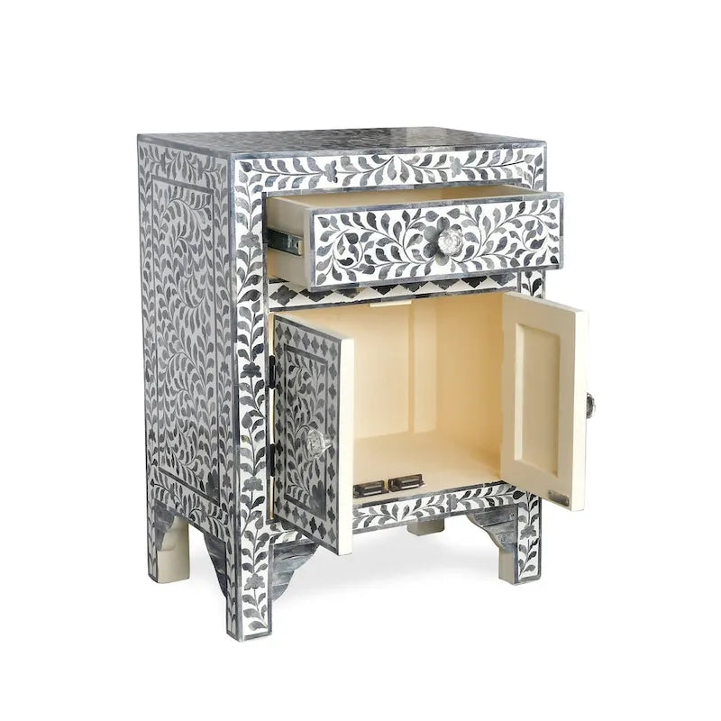 Meuble d'appoint Steve Silver Firoz avec incrustations en os