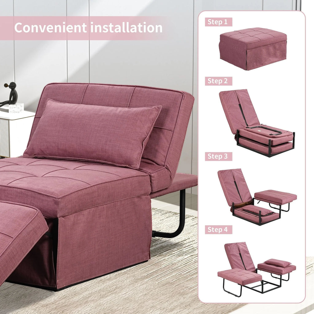 Canapé Convertible Lit Canapé Fauteuil Ottoman Pliant Fauteuils Inclinables pour Salon