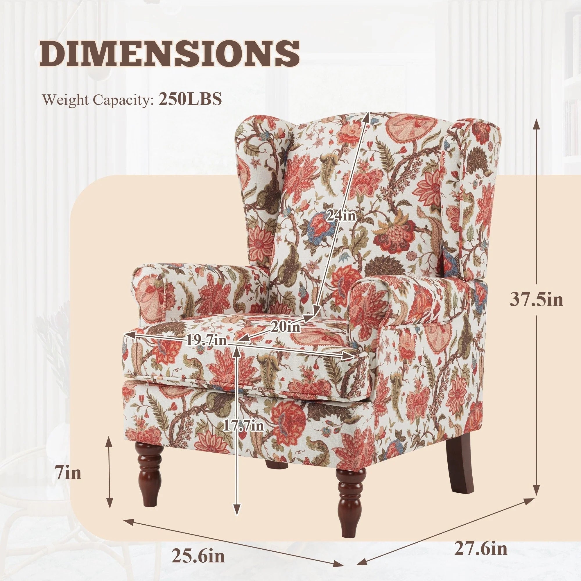 Fauteuil d'appoint moderne Erommy, fauteuil à dossier haut, canapé individuel en tissu capitonné avec pieds en bois pour salon
