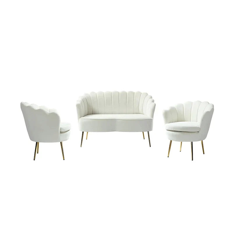 Ensemble de salon 3 pièces Xabier 132 cm par HULALA HOME