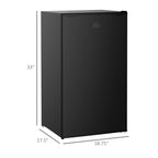 HOMCOM Mini-réfrigérateur avec congélateur 90 L, petit réfrigérateur avec thermostat réglable pour chambre