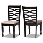 Lot de 2 chaises de salle à manger en bois Lanier (design moderne et contemporain)