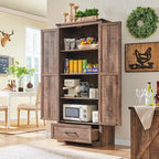 Armoire de rangement de cuisine de ferme, meubles de rangement en bois