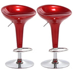 Tabouret de bar pivotant en plastique chromé, réglable en hauteur