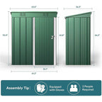 Abri de jardin en métal pour outils avec porte verrouillable pour mobilier de jardin et outils