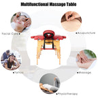 Table de massage portable 84L réglable lit de spa facial tatouage avec sac de transport