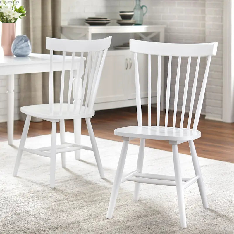 Chaises de salle à manger à barreaux en bois massif Simple Living Venice (lot de 2)