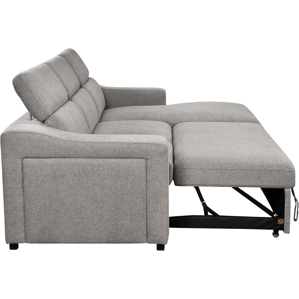Canapé d'angle convertible Roomfitters 103 avec méridienne de rangement, appuie-tête réglables, en forme de L