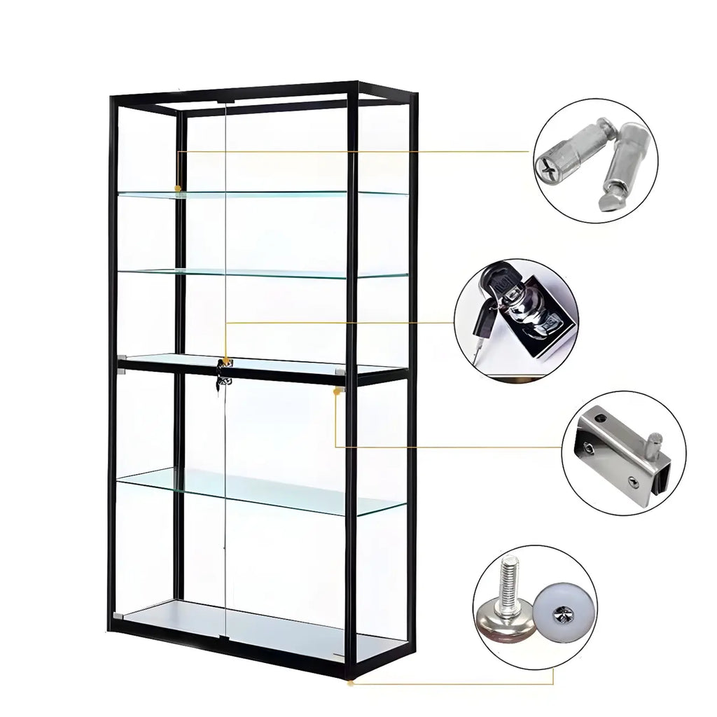 Vitrine contemporaine rectangulaire en verre noir