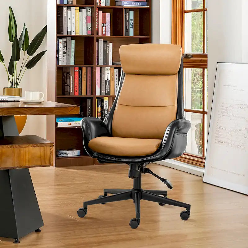 Chaise de bureau en similicuir - Pivotante - Plusieurs coloris