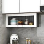 Vaisseliers de cuisine blancs en bois à fixation murale