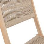 Ensemble de bistro d'extérieur pliant 3 pièces Cadiz Modern Coastal en bois d'acacia, par JONATHAN Y
