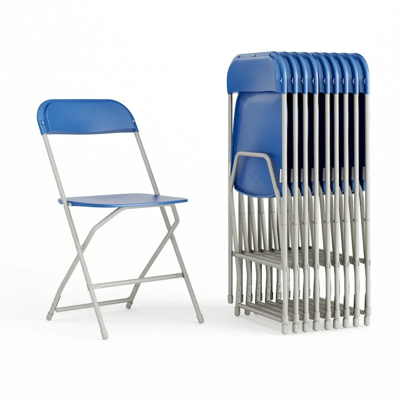 Chaise pliante en plastique - Lot de 10 - Capacité de 295 kg - Chaise événementielle