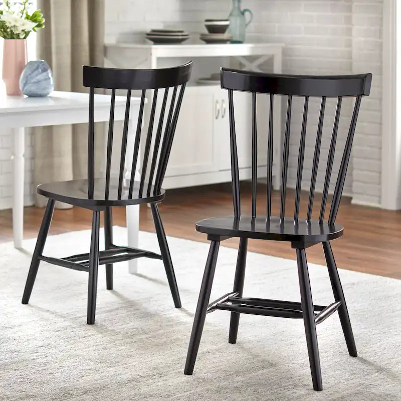 Chaises de salle à manger à barreaux en bois massif Simple Living Venice (lot de 2)