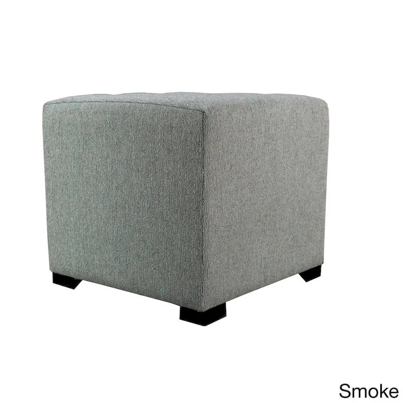 MJL Furniture Pouf carré capitonné 4 boutons Text2 Olivia