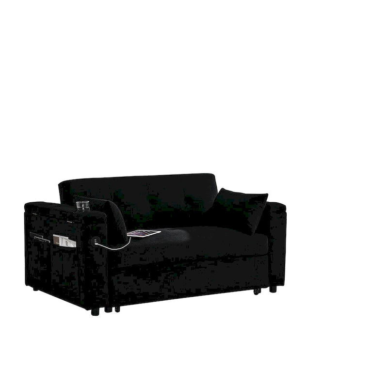 Canapé convertible 54 pouces avec deux places inclinables