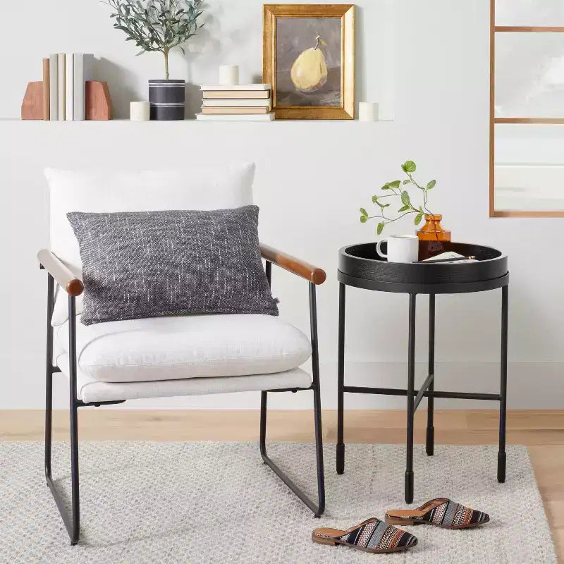 Table d'appoint d'appoint en bois et métal – Noir – Hearth & Hand™ avec Magnolia