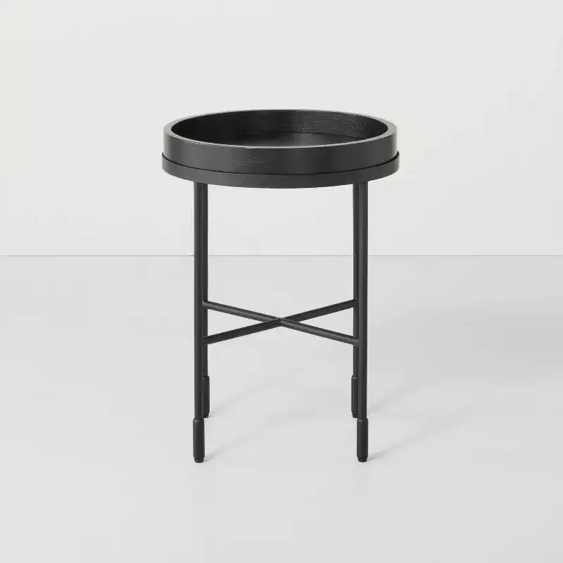 Table d'appoint d'appoint en bois et métal – Noir – Hearth & Hand™ avec Magnolia