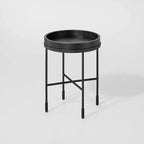 Table d'appoint d'appoint en bois et métal – Noir – Hearth & Hand™ avec Magnolia