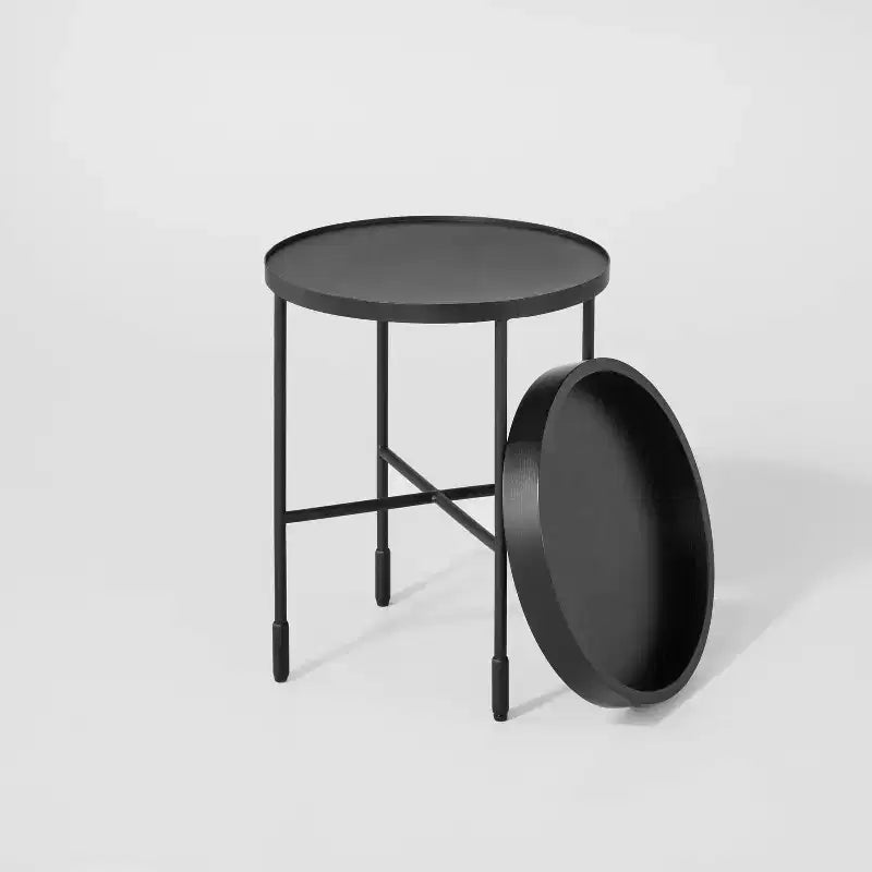 Table d'appoint d'appoint en bois et métal – Noir – Hearth & Hand™ avec Magnolia