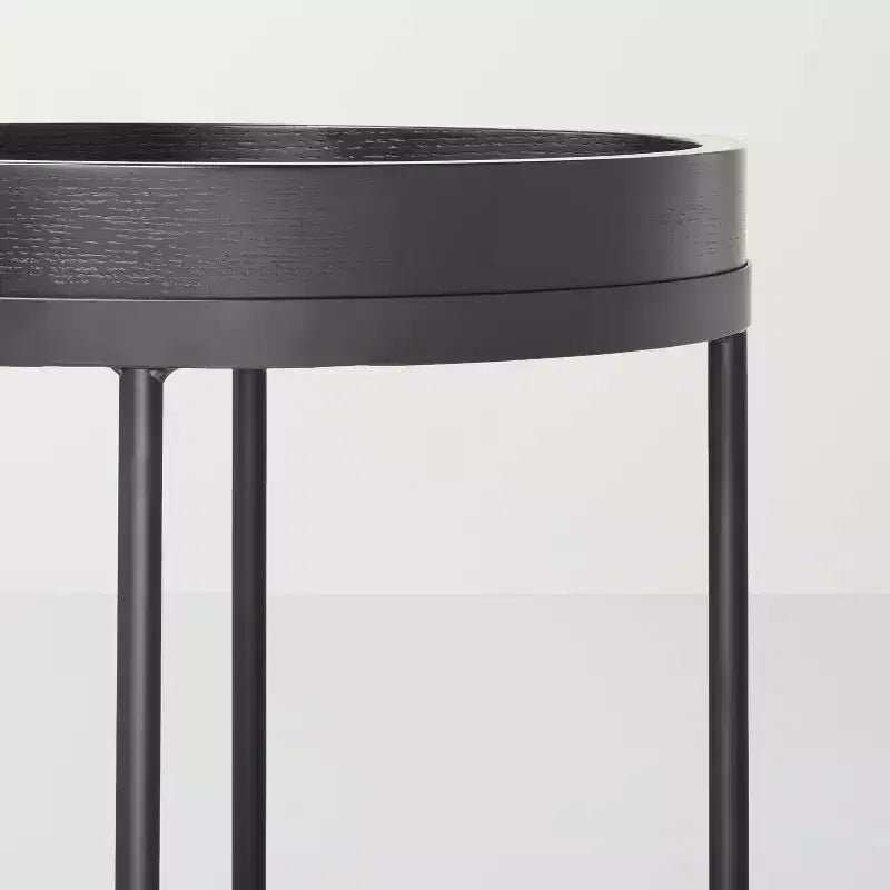 Table d'appoint d'appoint en bois et métal – Noir – Hearth & Hand™ avec Magnolia
