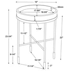Table d'appoint d'appoint en bois et métal – Noir – Hearth & Hand™ avec Magnolia