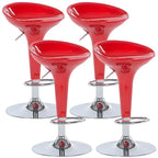Tabouret de bar pivotant en plastique chromé, réglable en hauteur