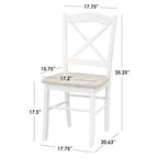 Ensemble de salle à manger 3 pièces avec table à rallonges style cottage rustique
