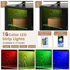 Meuble TV cheminée Costway avec lumières LED et cheminée électrique 18 pouces pour - Voir détails