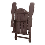 Chaise Adirondack pliante de patio d'extérieur tout temps résistante à la décoloration Polytrends Laguna