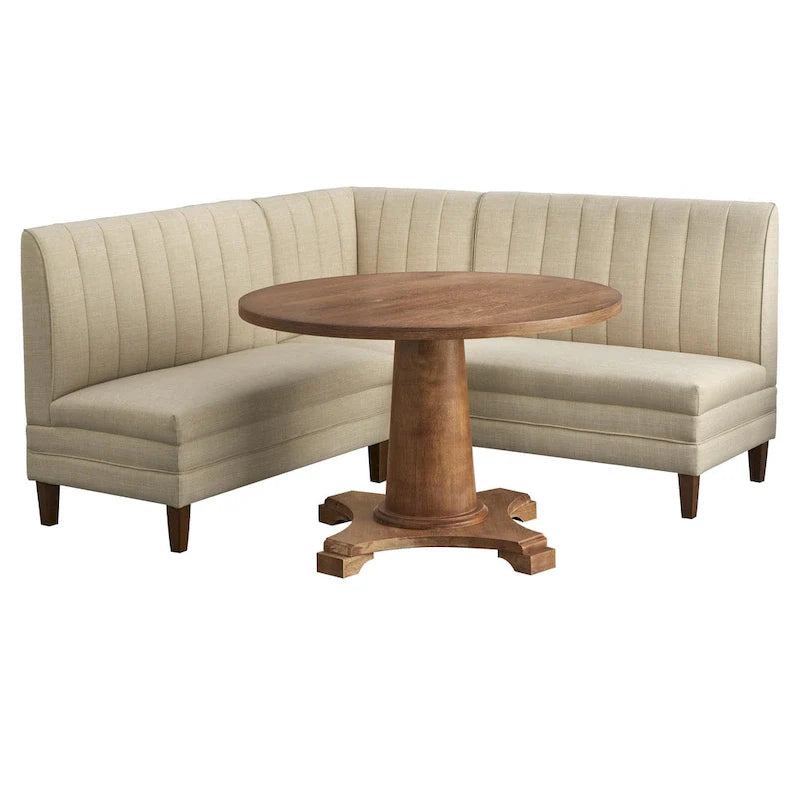 Ensemble banquette rembourrée à dossier cannelé 3 pièces Kerrington de Lifestorey