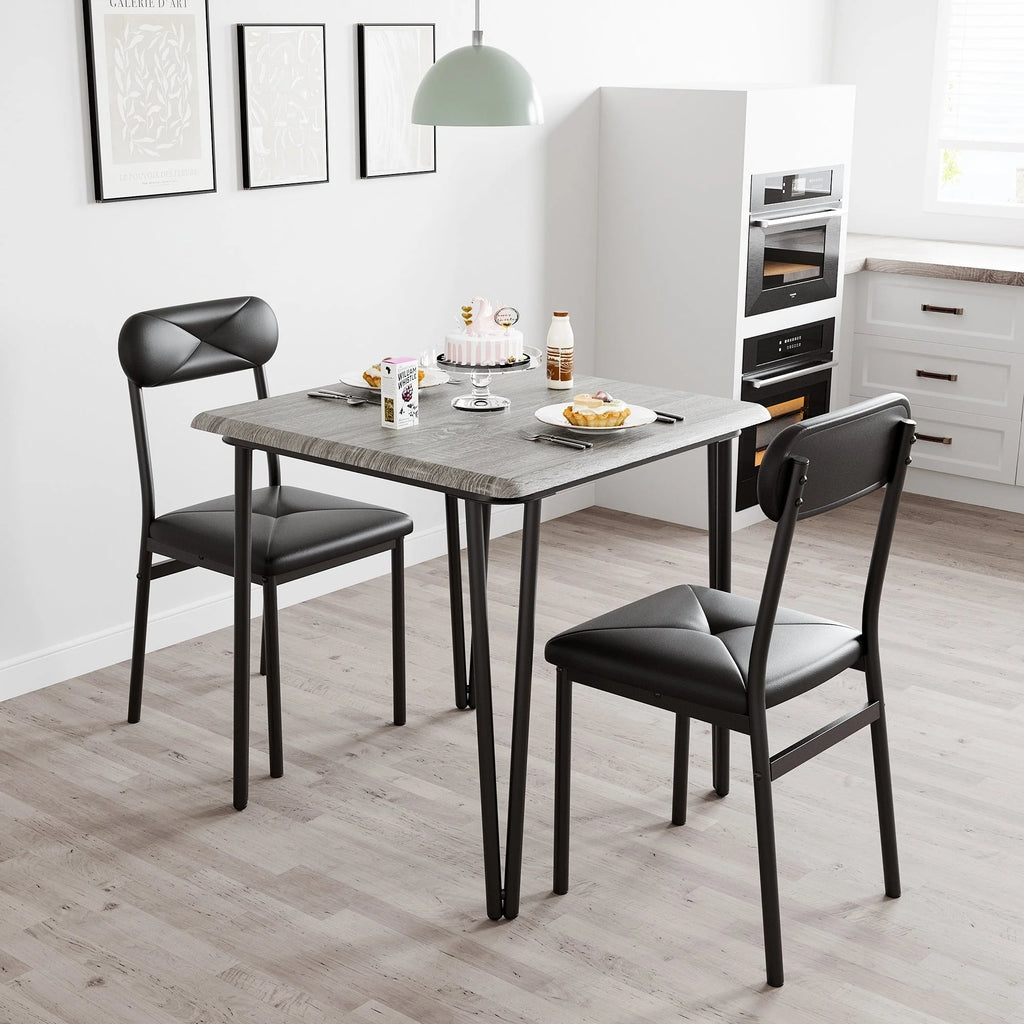 Ensemble Table et Chaises de Salle à Manger Moderne - 3 Pièces