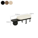 Banc court moderne en bois beige rembourré