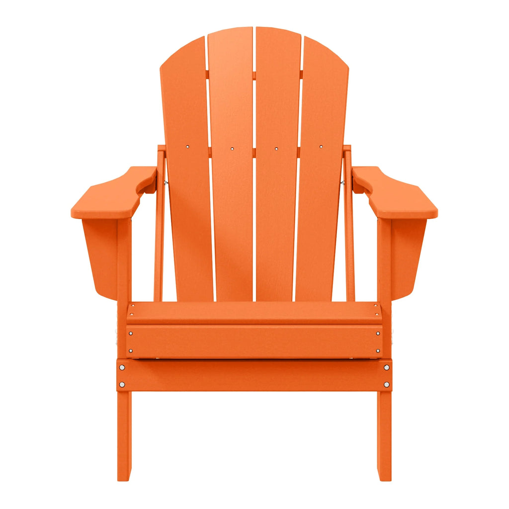 Chaise Adirondack pliante de patio d'extérieur tout temps résistante à la décoloration Polytrends Laguna