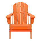Chaise Adirondack pliante de patio d'extérieur tout temps résistante à la décoloration Polytrends Laguna