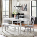 Chaises de salle à manger à barreaux en bois massif Simple Living Venice (lot de 2)