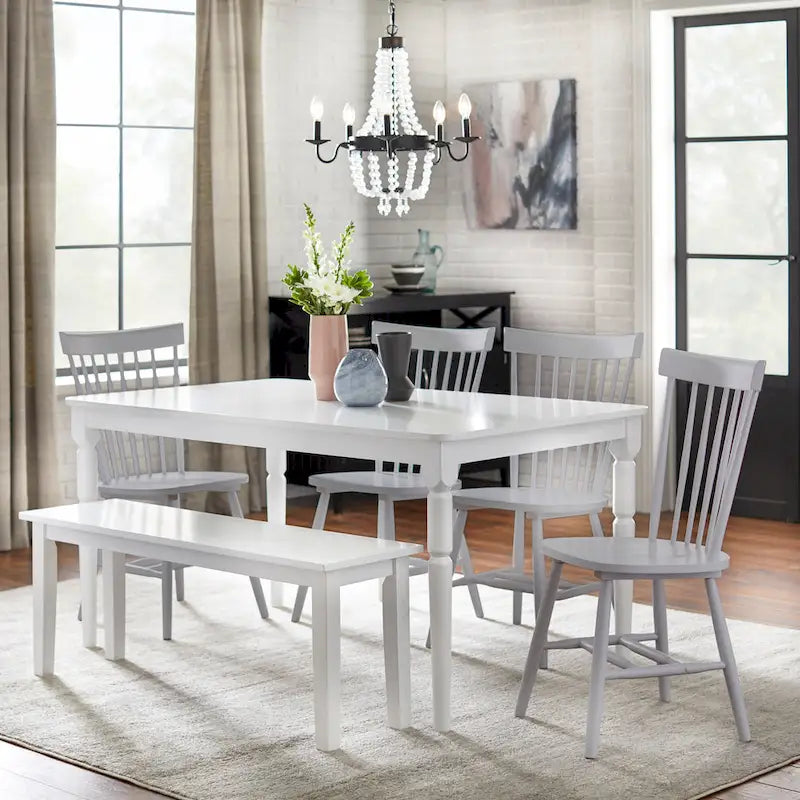 Chaises de salle à manger à barreaux en bois massif Simple Living Venice (lot de 2)