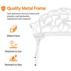 Yaheetech Banc en métal pour l'extérieur, Patio, Parc, Jardin - N/A