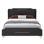 Lit rembourré moderne en cuir PU Uphou de Christopher Knight Home