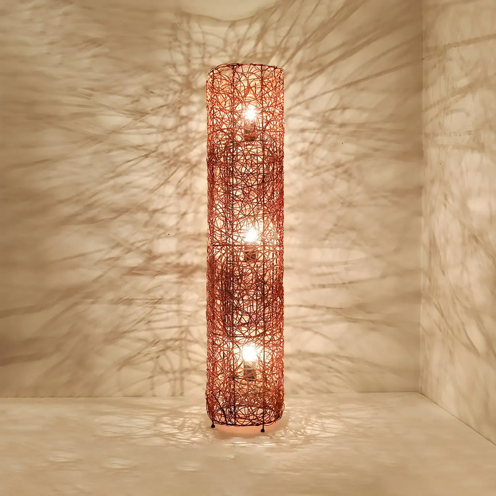Lampadaire tressé LED à brancher pour salon