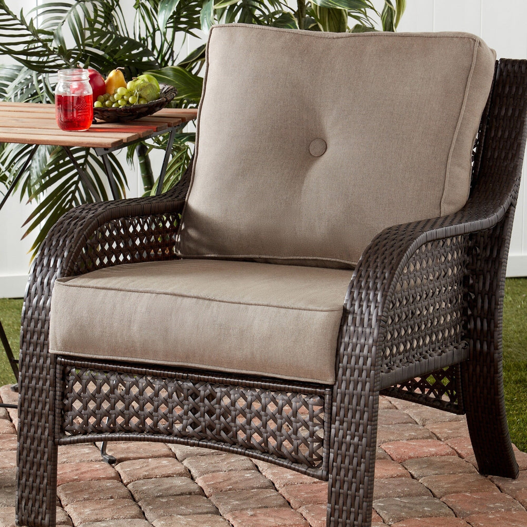 Ensemble de 2 coussins d'extérieur Sunbrella haut de gamme à assise profonde