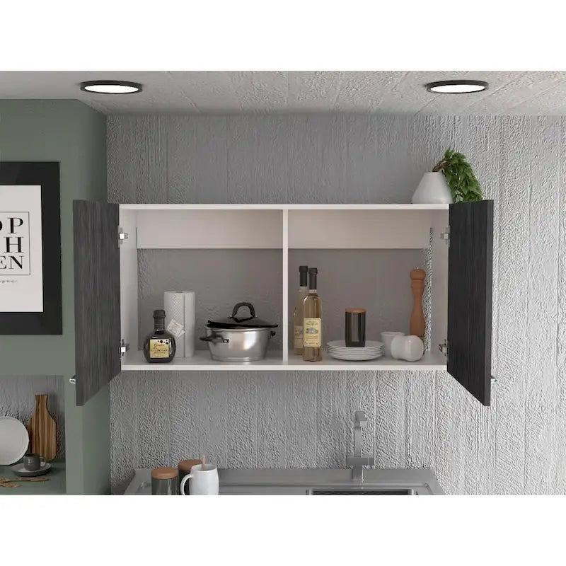 TUHOME Napoles Meuble Haut Mural Double Porte - N/A