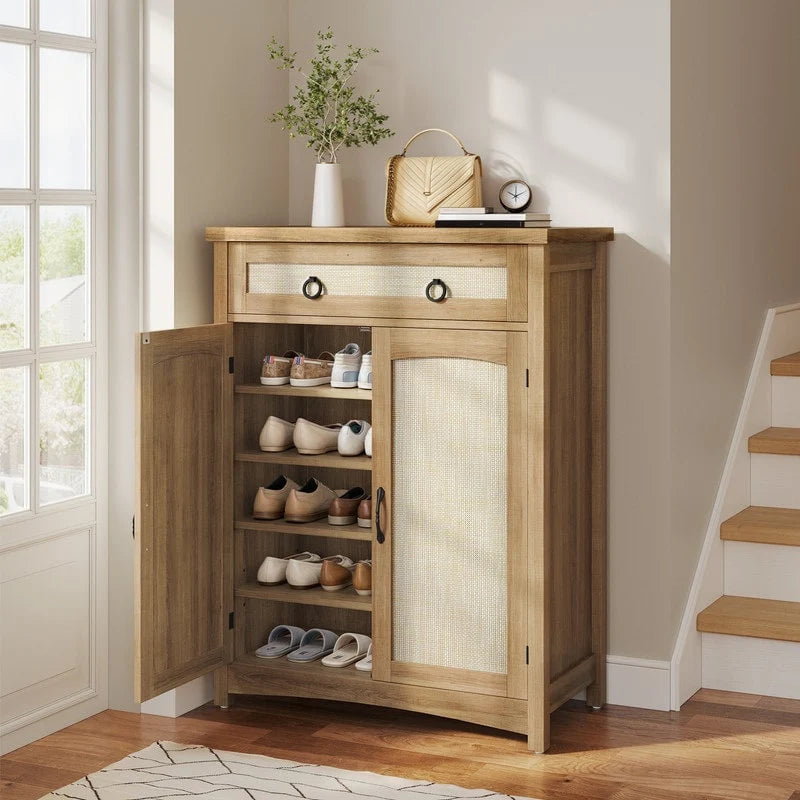 Moasis Meuble de rangement pour chaussures à 5 niveaux et 20 paires avec portes doubles pour entrée
